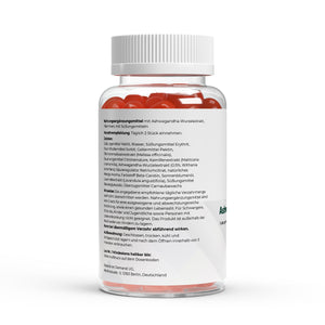 Schwarzwaldglanz Ashwagandha Gummies – Stressabbau, Fokus & Wohlbefinden – Hinweis – hochwertiges Produkt von Schwarzwaldglanz – Produkt vor weißem Hintergrund