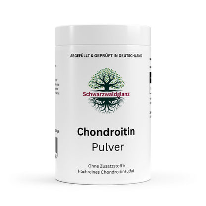 Schwarzwaldglanz Chondroitin Pulver – rein, vielseitig & praktisch – Front – hochwertiges Produkt von Schwarzwaldglanz – Produkt vor weißem Hintergrund