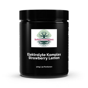 Schwarzwaldglanz Elektrolyte Pulver Strawberry Lemon - 300g – Front – hochwertiges Produkt von Schwarzwaldglanz – Produkt vor weißem Hintergrund