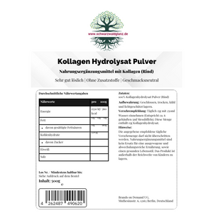 Kollagen Hydrolysat Pulver - 500g Doypack