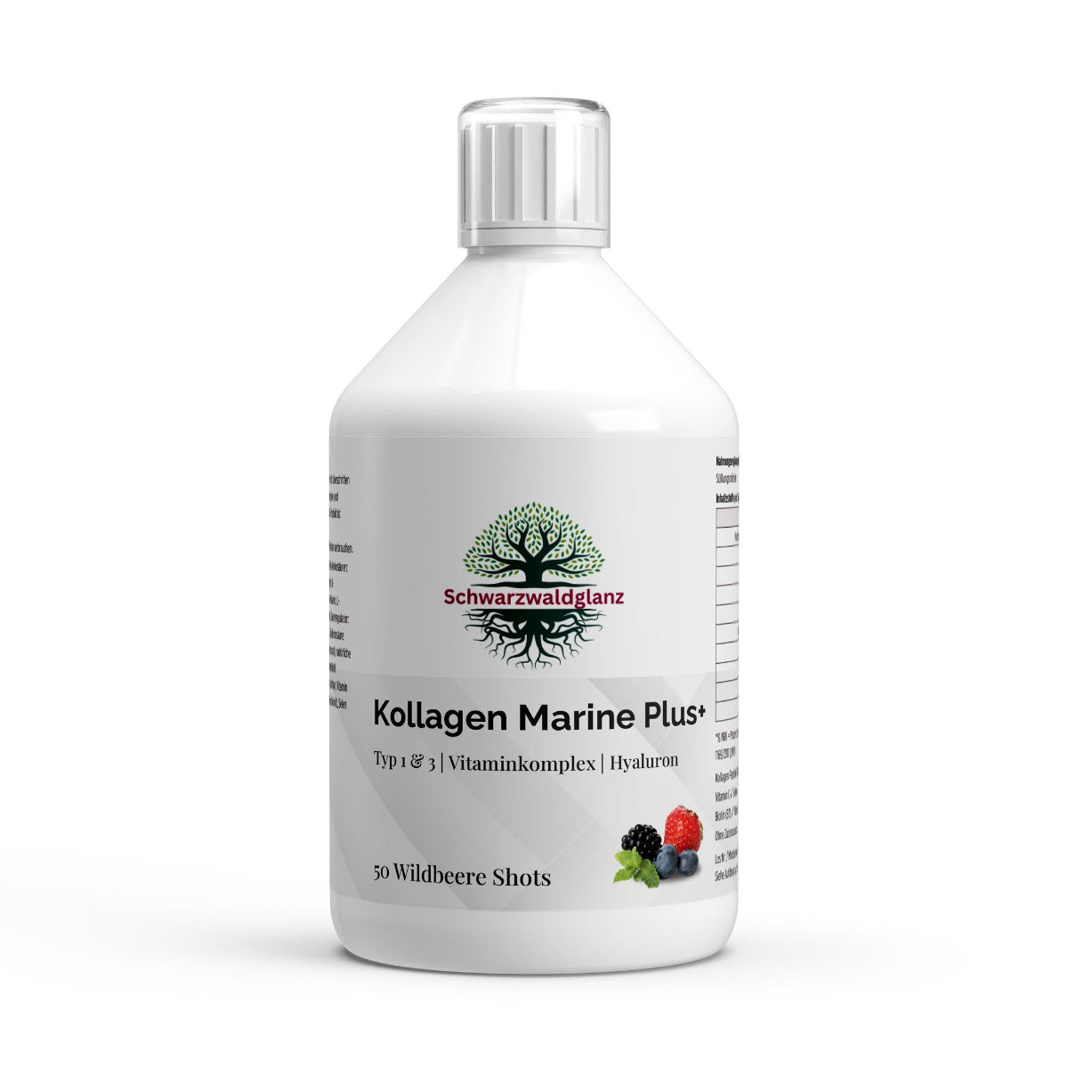 Schwarzwaldglanz Kollagen Marine Plus+ - 50 Shots – Front – hochwertiges Produkt von Schwarzwaldglanz – Produkt vor weißem Hintergrund