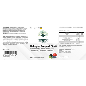 Kollagen Support PLUS+ Shots - Wild Berry - 500ml