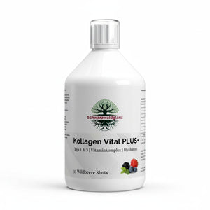 Schwarzwaldglanz Kollagen Vital PLUS+ – Beauty & Strength in jedem Shot – Front – hochwertiges Produkt von Schwarzwaldglanz – Produkt vor weißem Hintergrund v2