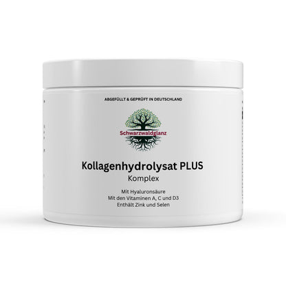 Schwarzwaldglanz Kollagenhydrolysat PLUS – hochwertig & vielseitig – Front – hochwertiges Produkt von Schwarzwaldglanz – Produkt vor weißem Hintergrund