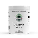 Schwarzwaldglanz L-Glutamin Pulver ist hochwertig, geschmacksneutral und gut löslich – Front – hochwertiges Produkt von Schwarzwaldglanz – Produkt vor weißem Hintergrund
