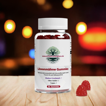 Löwenmähne + Vitamin B6 Gummies - 60 Stk.
