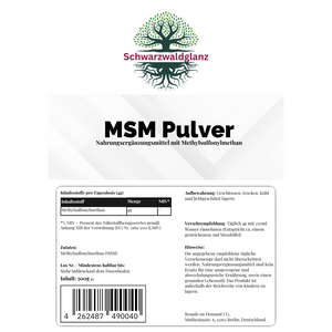 MSM Pulver - 500g Schwarzwaldglanz