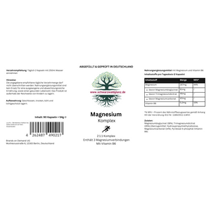 Magnesium Komplex + Vitamin B6 - 90 Kapseln