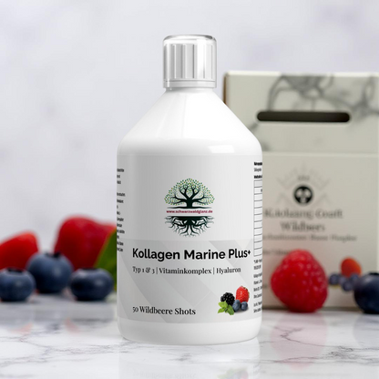 Kollagen Marine Plus+ - 50 Shots - Wildbeere - 500ml
