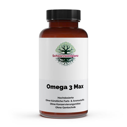 Schwarzwaldglanz Omega 3 Max 35/25 – Hochkonzentriertes EPA & DHA – 120 Softgels – Front – hochwertiges Produkt von Schwarzwaldglanz – freigestellt vor neutralem Hintergrund