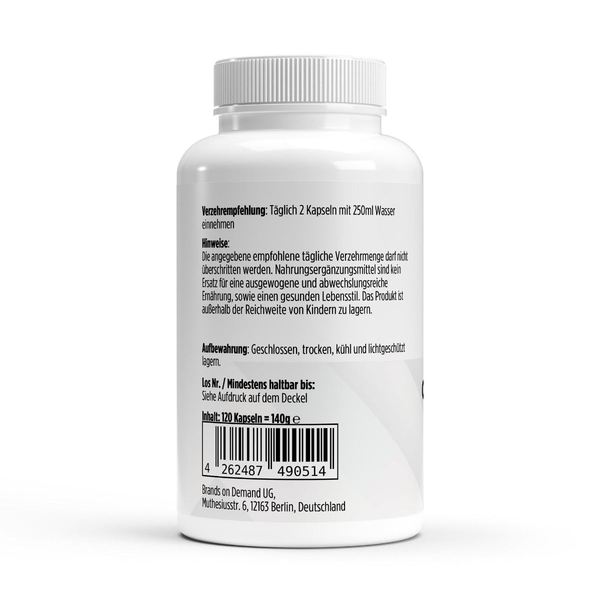 "Schwarzwaldglanz 
Omega 3 Triglyceride Halal - 140 Softgels – Hinweis – hochwertiges Produkt von Schwarzwaldglanz – freigestellt vor neutralem Hintergrund"