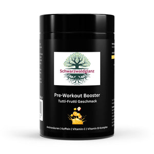 Schwarzwaldglanz Pre-Workout Booster Tutti Frutti – Front – hochwertiges Produkt von Schwarzwaldglanz 