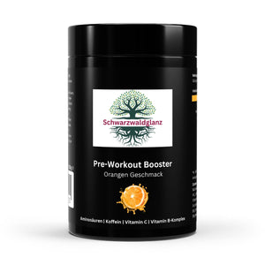 Schwarzwaldglanz Pre-Workout Booster – hochwertig & vielseitig – Front – hochwertiges Produkt von Schwarzwaldglanz – Produkt vor weißem Hintergrund