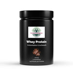Schwarzwaldglanz Premium Whey Protein Schoko – hochwertig & vielseitig – Front – hochwertiges Produkt von Schwarzwaldglanz – Produkt vor weißem Hintergrund