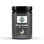 Schwarzwaldglanz Premium Whey Protein Vanille – hochwertig & vielseitig – Front – hochwertiges Produkt von Schwarzwaldglanz – Produkt vor weißem Hintergrund