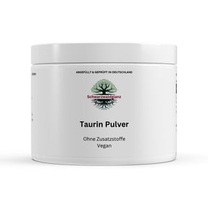 Schwarzwaldglanz Taurin Pulver – rein, vegan & vielseitig einsetzbar – Front – hochwertiges Produkt von Schwarzwaldglanz – Produkt vor weißem Hintergrund