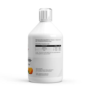 Schwarzwaldglanz Vita Shield PLUS+ Shots – Immun-Boost mit Vitamin C, D3 & Zink – Etikett – hochwertiges Produkt von Schwarzwaldglanz – Produkt vor weißem Hintergrund